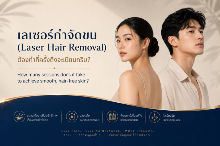 เลเซอร์กำจัดขน (Laser Hair Removal) ต้องทำกี่ครั้งถึงจะเนียนกริบ?