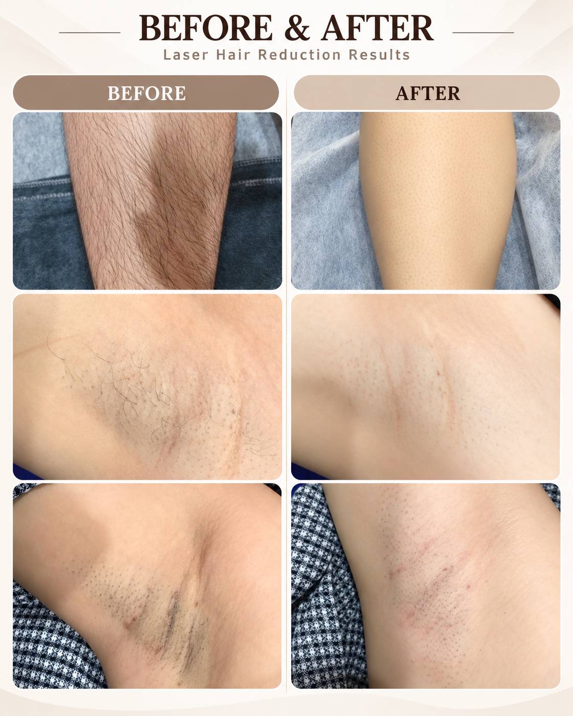Men's laser hair removal before and after Bangkok BAC Bangkok Aesthetic Clinic